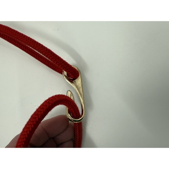 Leather Shop Multicolor Corded Rope Style Belt With Gold Medallion & Beads - Picture 9 of 9